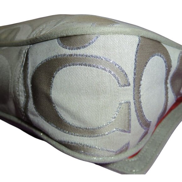 Coach  2011 Poppy Signature C Metallic Canvas & Leather Messenger Flap Satchel - Picture 12 of 15